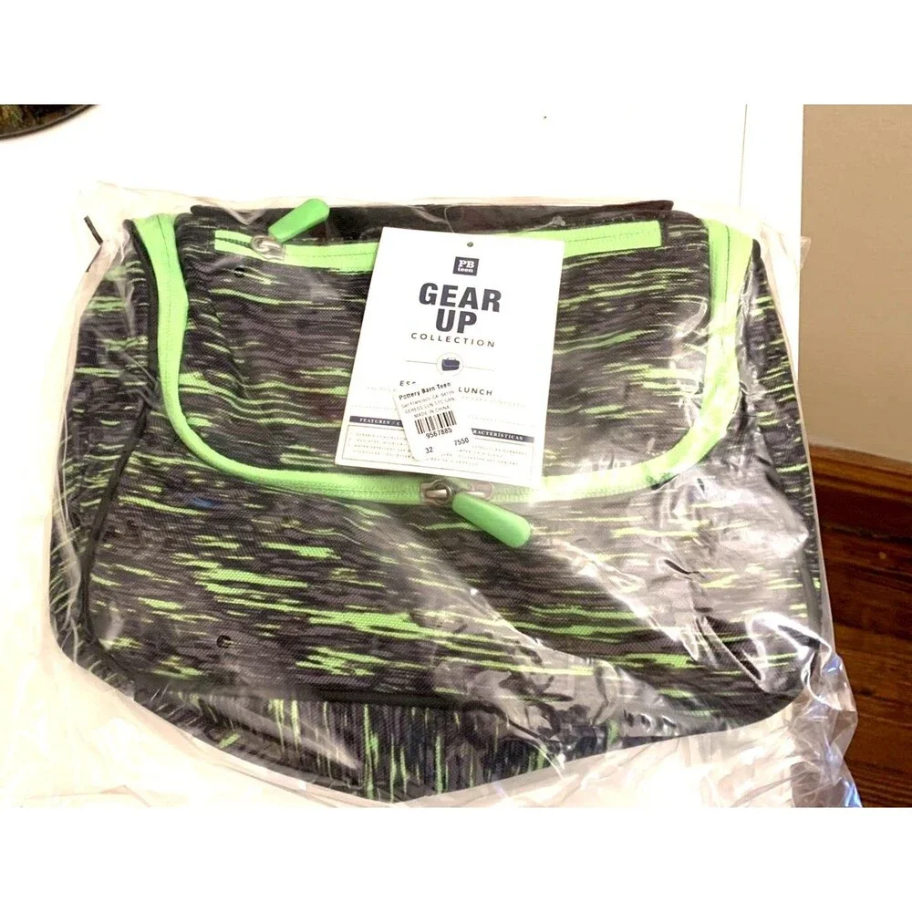 School Pottery Barn kids LARGE BACKPACK + LUNCH SET🚀 Travel bag sport boy green